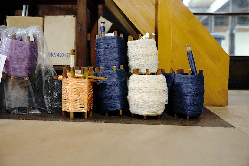 無撚糸を使った絲織