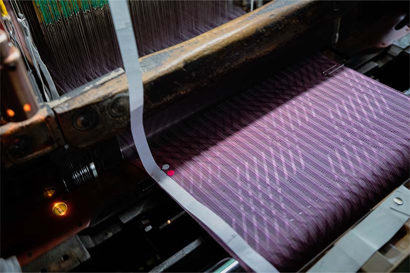 無撚糸を使った絲織