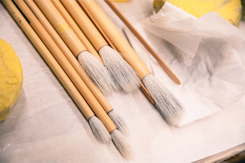 制作に使用する筆
