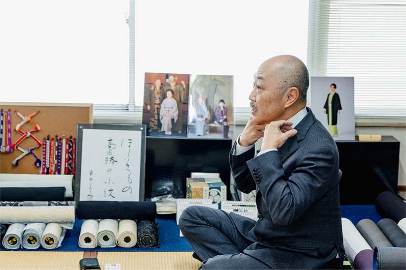 着物お手入れについて語る高田勝・三代目 髙田啓史氏